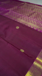 Maroon Pure Silk Kanchipuram Pattu Saree with Rani Border