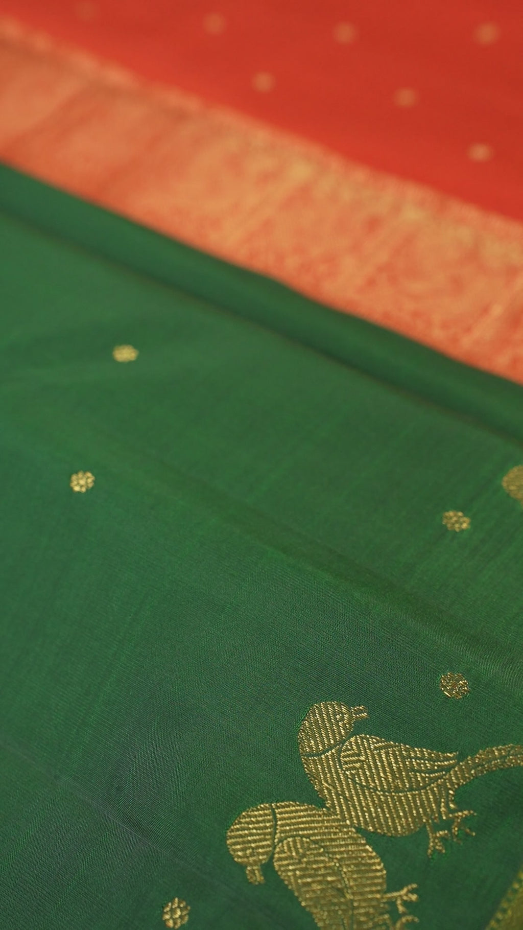 Bottle Green Pure Silk Kanchipuram Pattu Saree