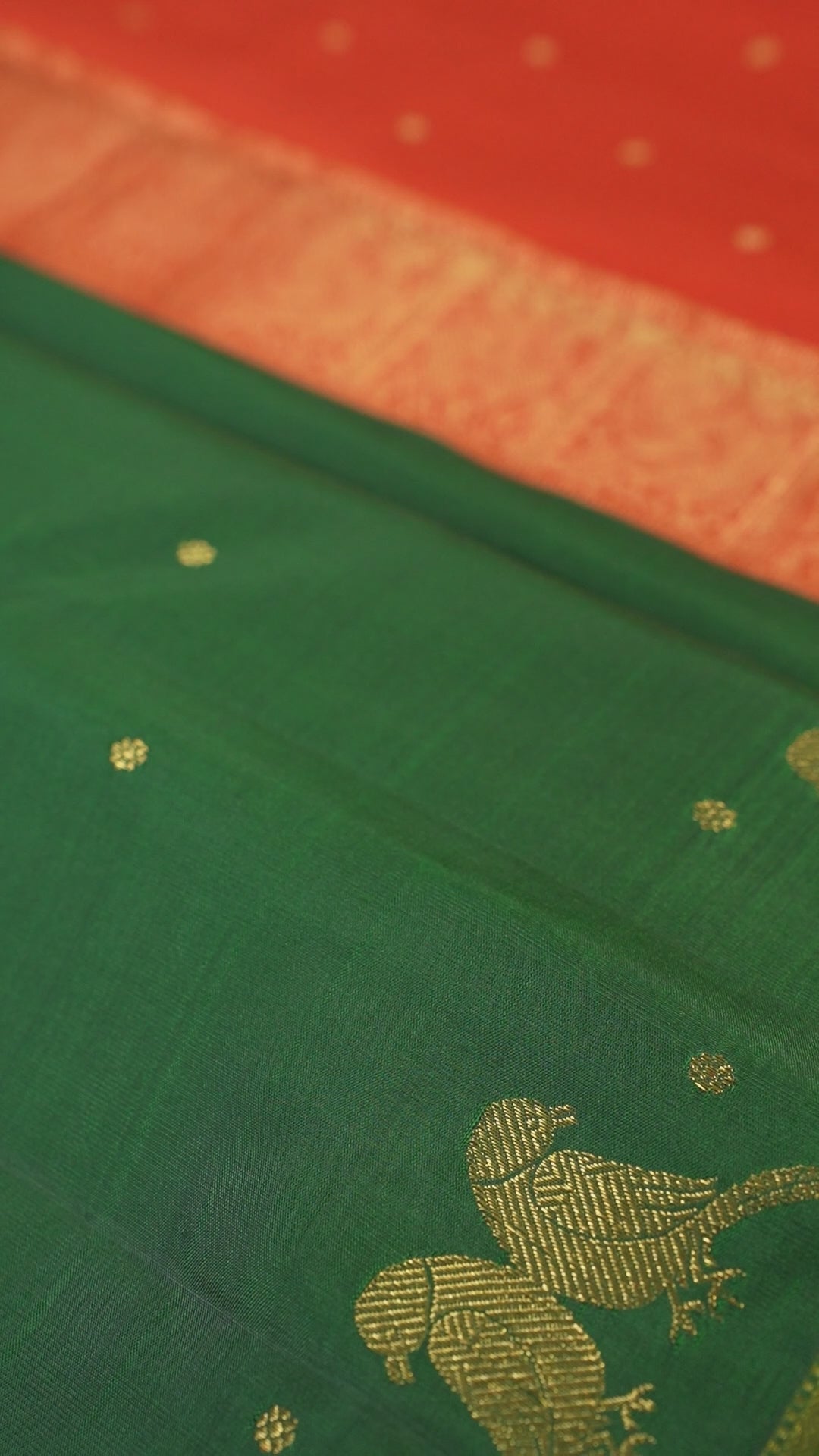 Bottle Green Pure Silk Kanchipuram Pattu Saree