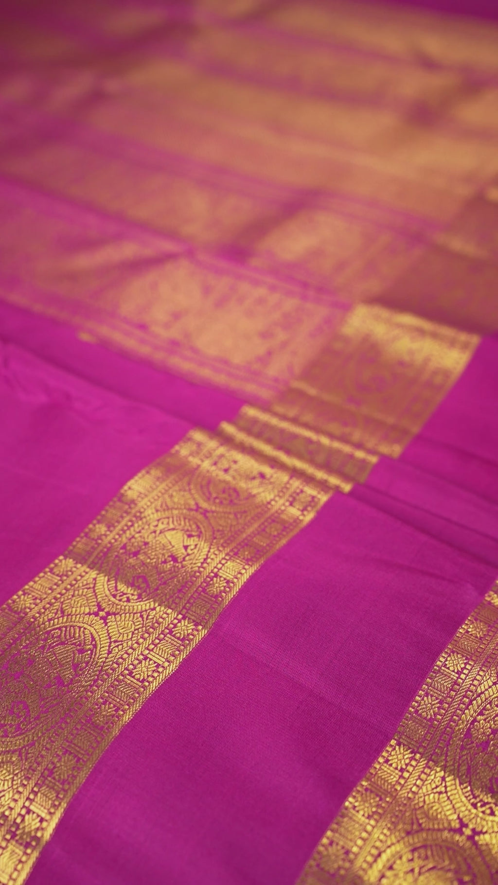 Rose Pink Pure Silk Kanchipuram Pattu Saree with Rose Pink Border