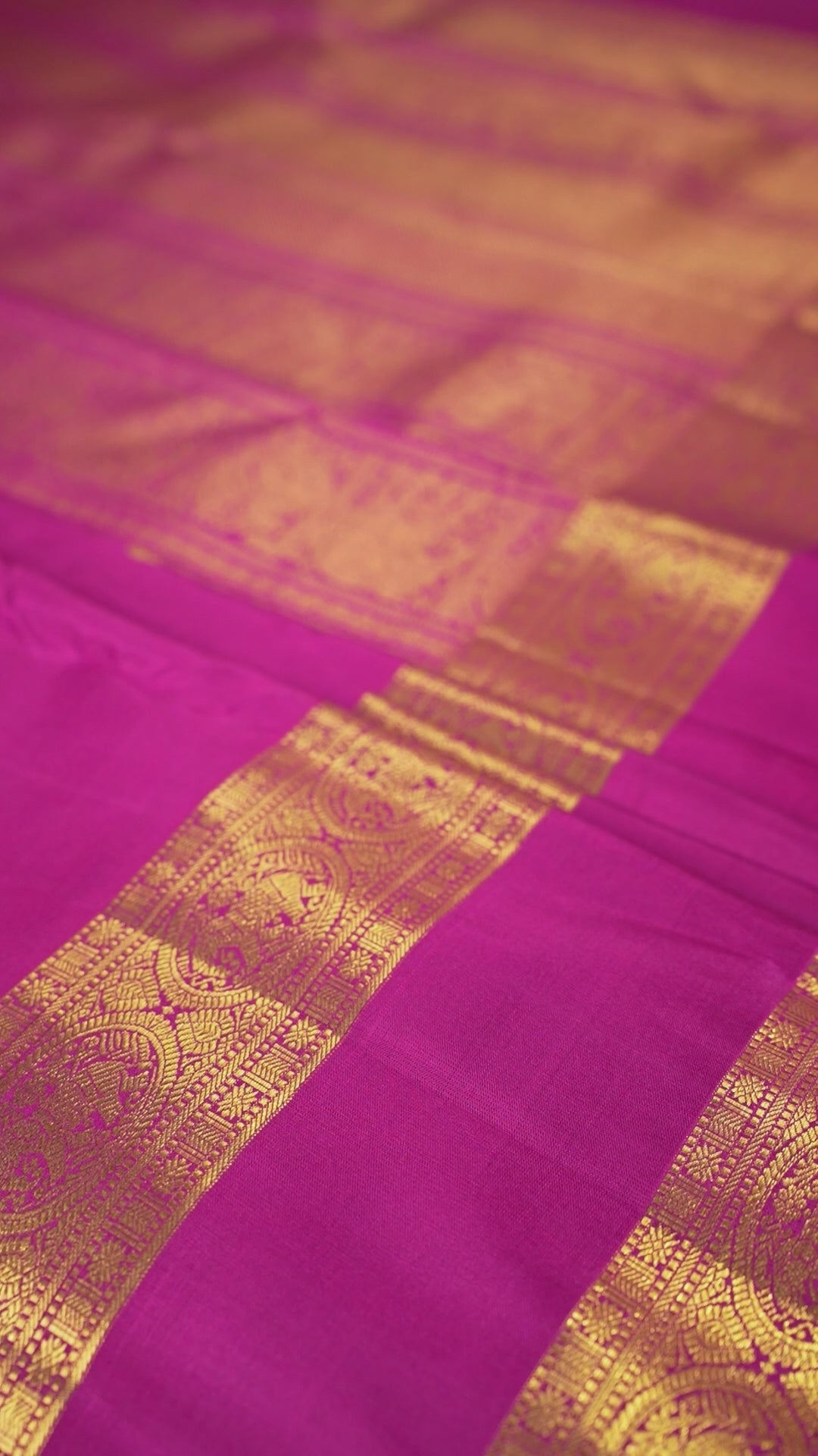 Rose Pink Pure Silk Kanchipuram Pattu Saree with Rose Pink Border