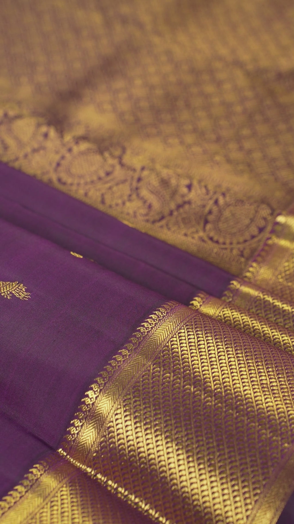Dark Wine Pure Silk Kanchipuram Pattu Saree with Dark Wine Border