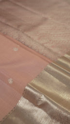 Baby Pink Pure Silk Kanchipuram Pattu Saree with Baby Pink Border