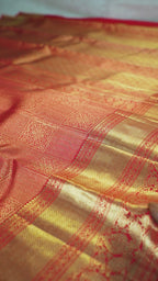 Red Pure Silk Kanchipuram Pattu Saree