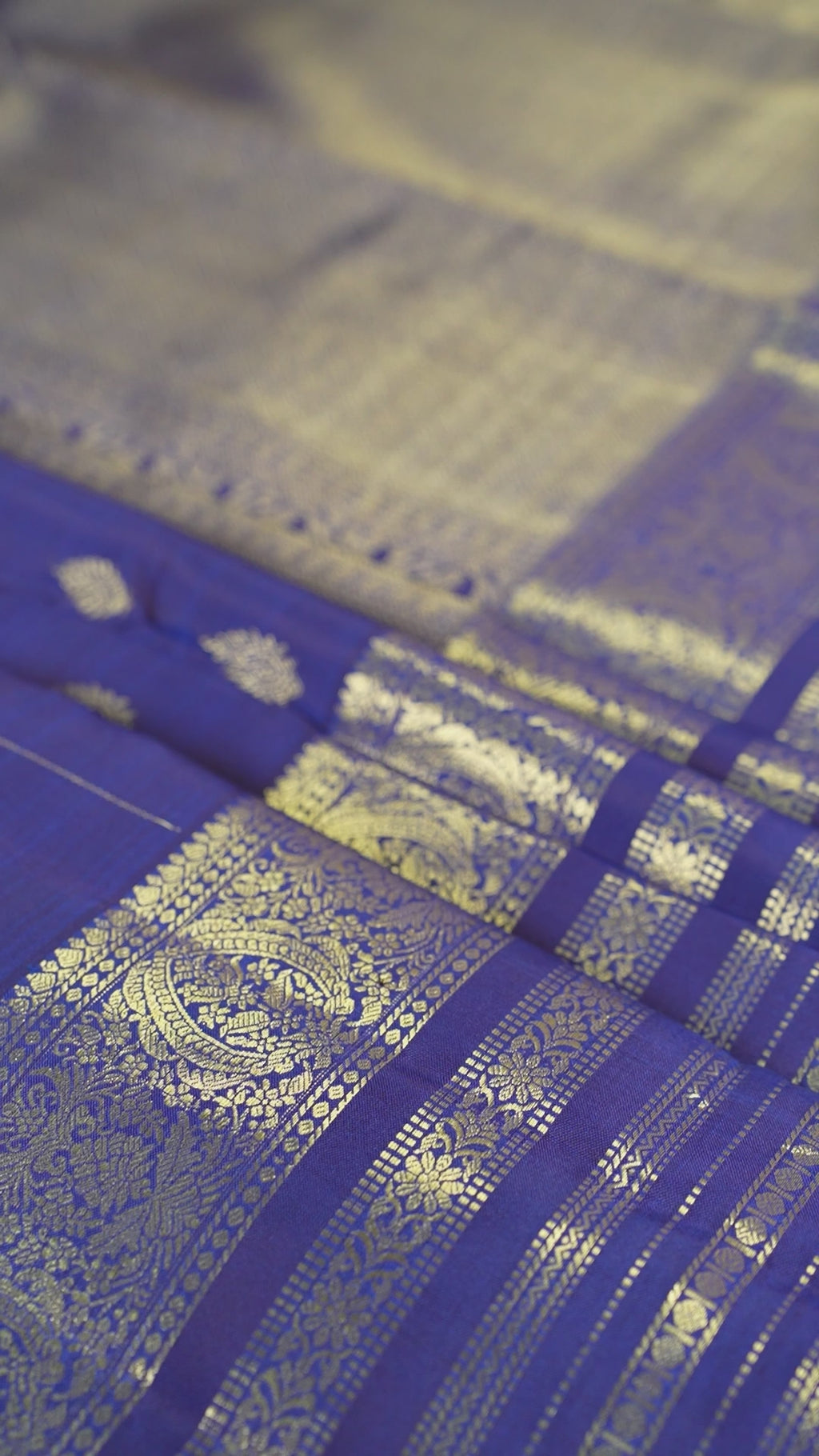 Royal Blue Pure Silk Kanchipuram Pattu Saree with Royal Blue Border