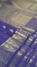 Royal Blue Pure Silk Kanchipuram Pattu Saree with Royal Blue Border