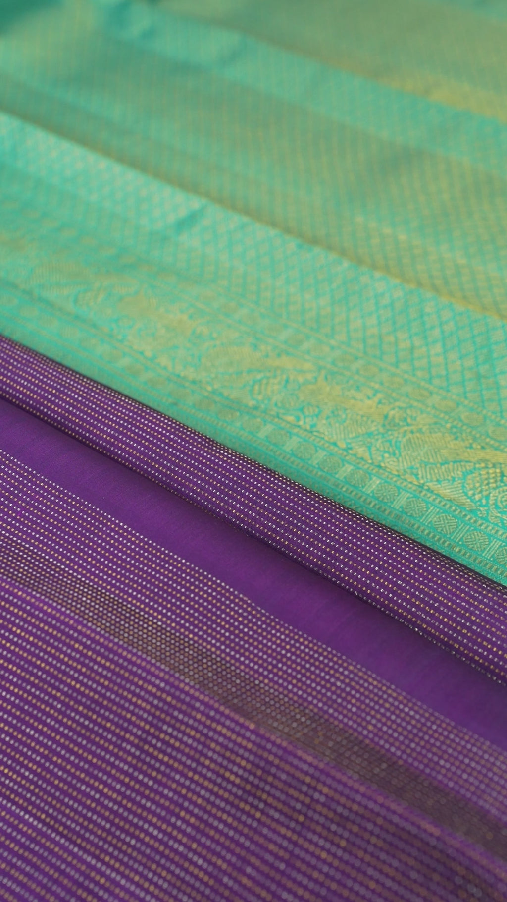 Violet Pure Silk Kanchipuram Pattu Saree with Violet Border